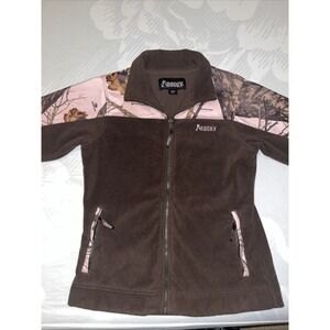 Mossy Oak Rocky Women's Size M Fleece Jacket - Stylish Camouflage & Pink Design